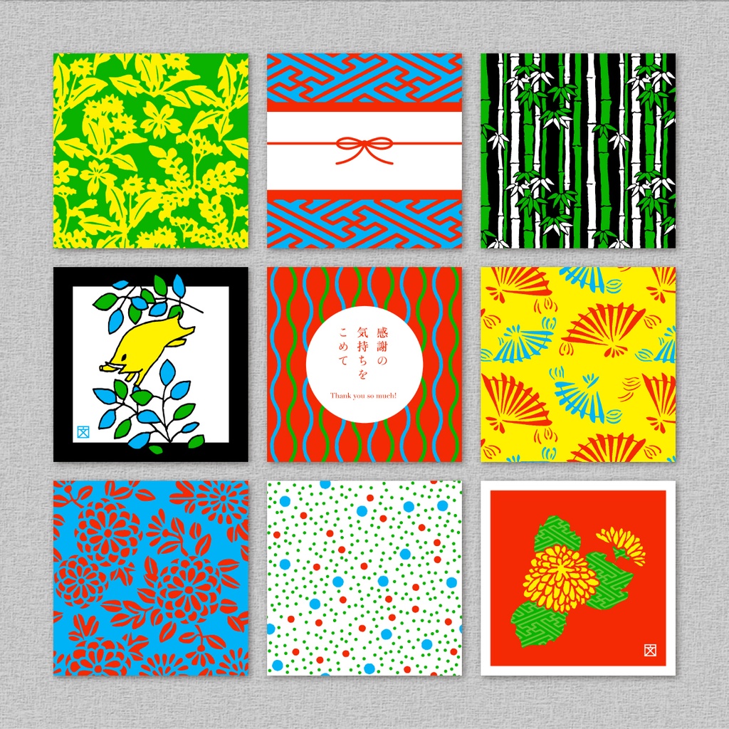【美和柄素材】和のグラフィックセット 〜90種の和素材テンプレート〜