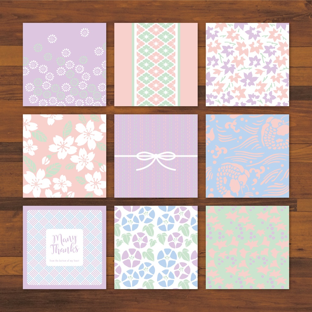 【美和柄素材】和のグラフィックセット 〜90種の和素材テンプレート〜