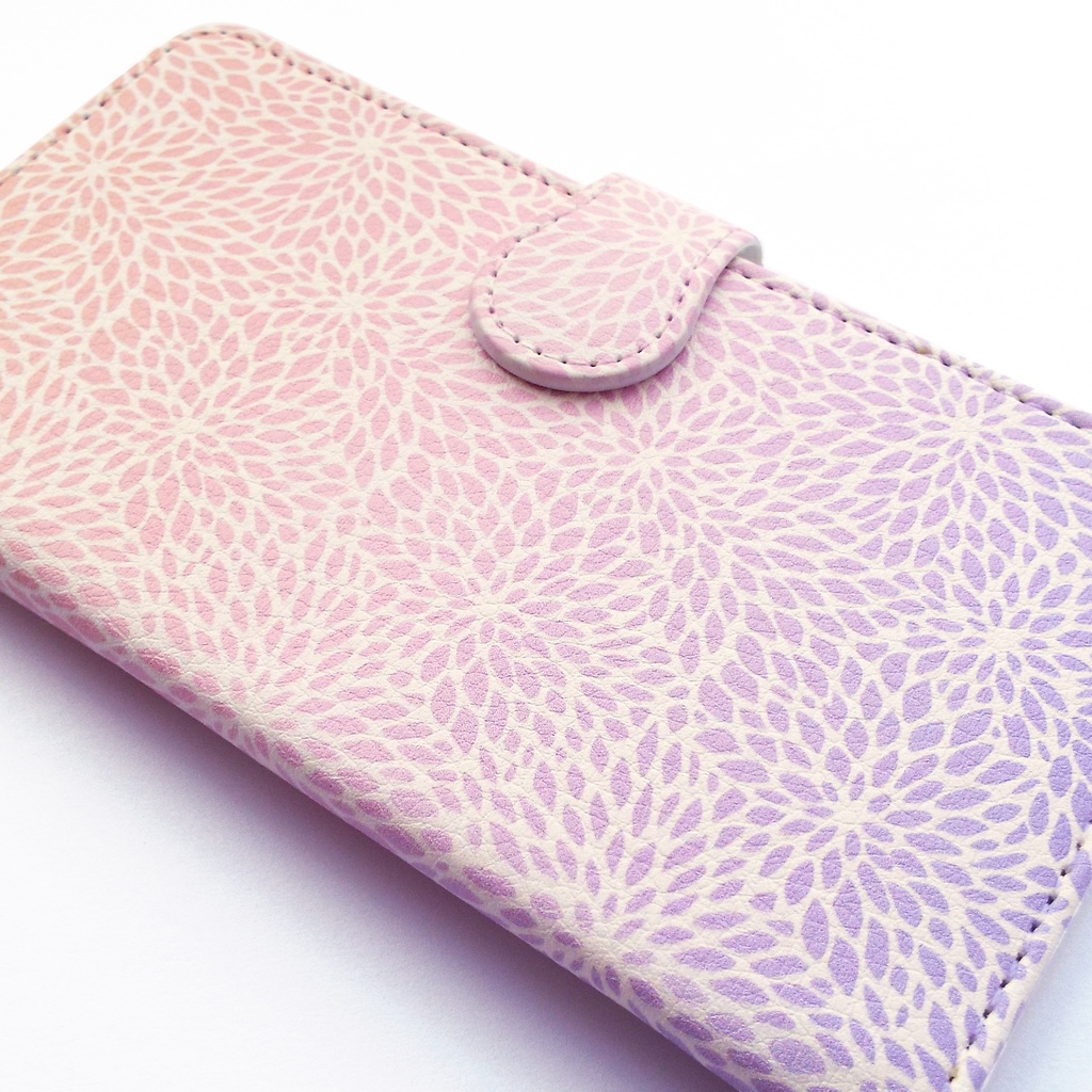 【しあわせ和柄スマホケース 手帳型】狢菊 <iPhone・Android ほぼ全機種対応> 送料無料