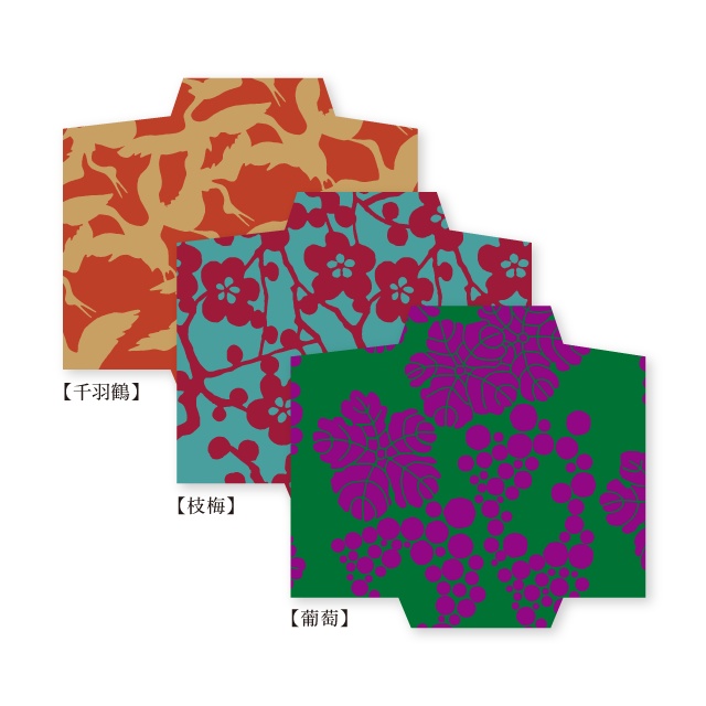 【しあわせ和柄プリンタブル素材】ポチ袋(中・小)6枚セット・ステッカーテンプレート付き 〜おしゃれペーパーアイテム無料ダウンロード〜