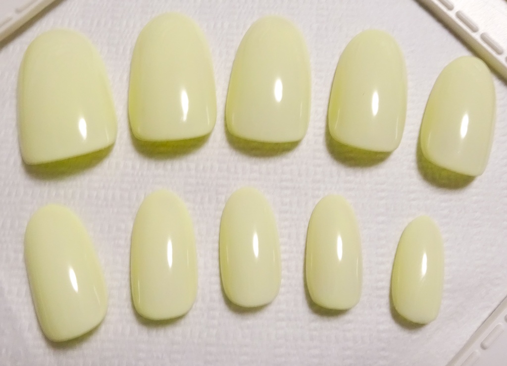 クリーム 推し色 ワンカラー 単色 ネイルチップ No,4