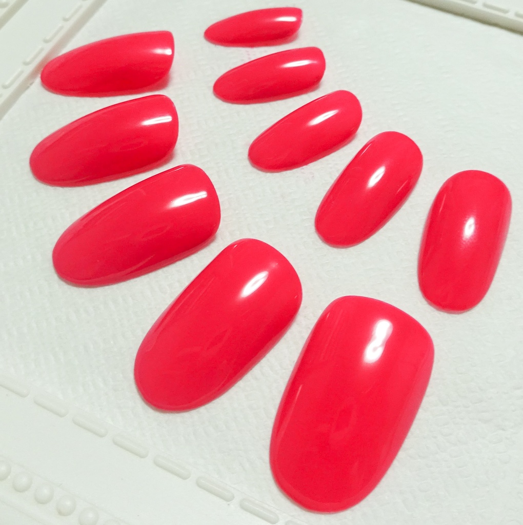 ローズピンク 推し色 ワンカラー 単色 ネイルチップ No,6