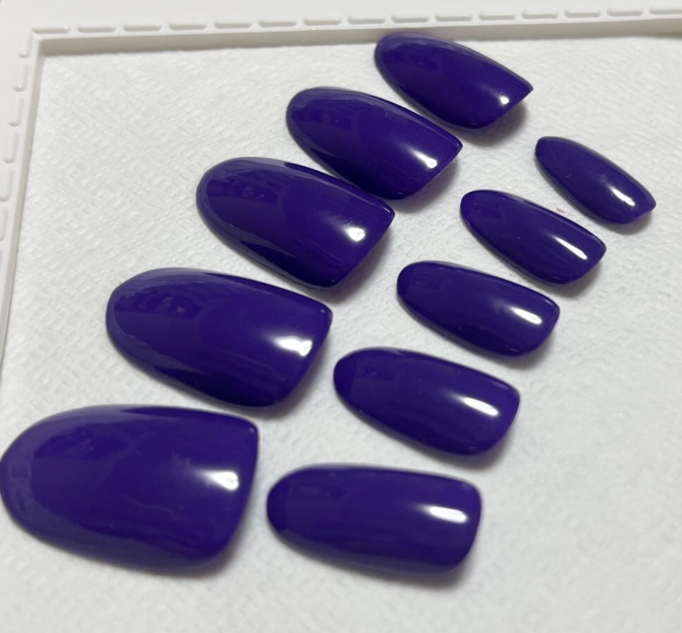 パープル 紫 推し色 ワンカラー 単色 ネイルチップ No,8