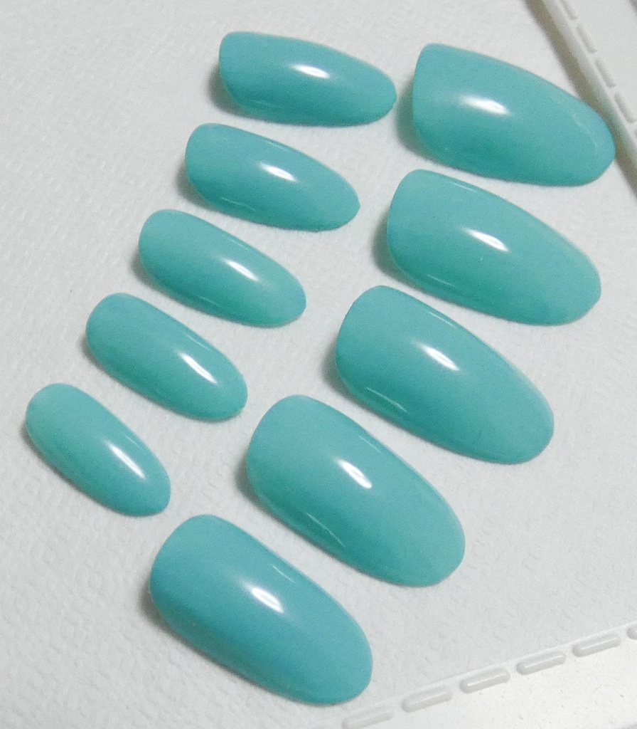 スカイブルー 推し色 ワンカラー 単色 ネイルチップ No,9