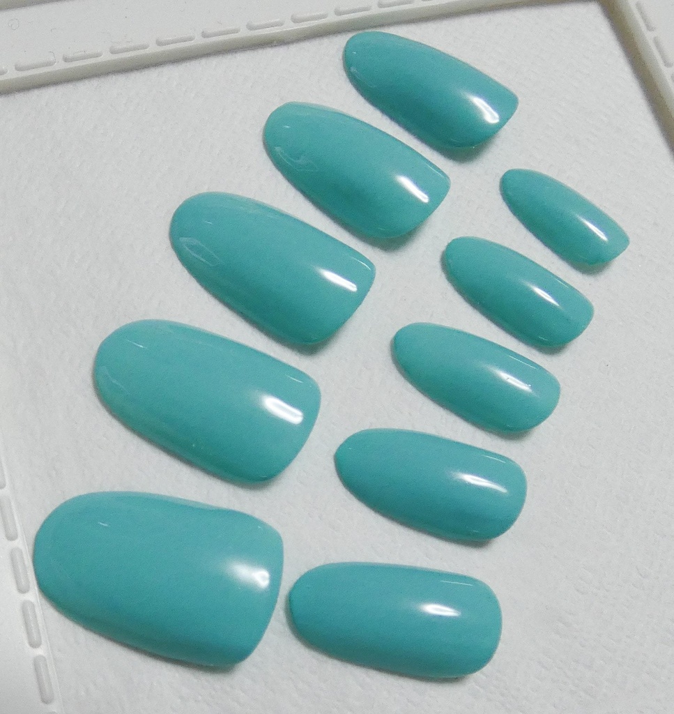 スカイブルー 推し色 ワンカラー 単色 ネイルチップ No,9