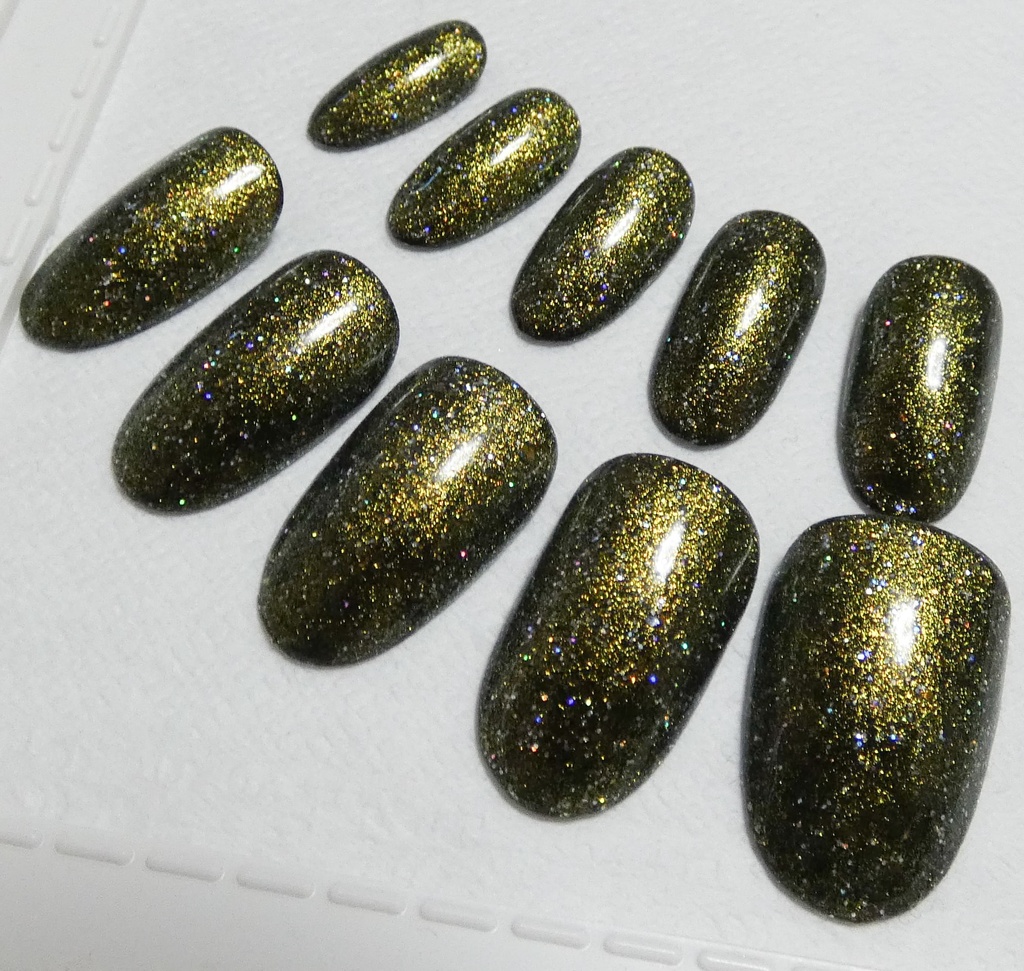 ゴールド 推し色 ラメカラー ネイルチップ No,6