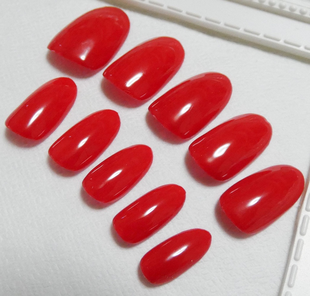 ピュアレッド 推し色 ワンカラー 単色 ネイルチップ No,10