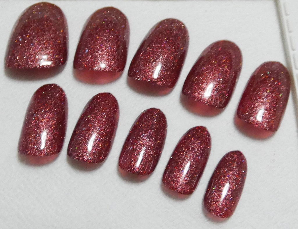 レッドウッド 推し色 ラメカラー ネイルチップ No,8