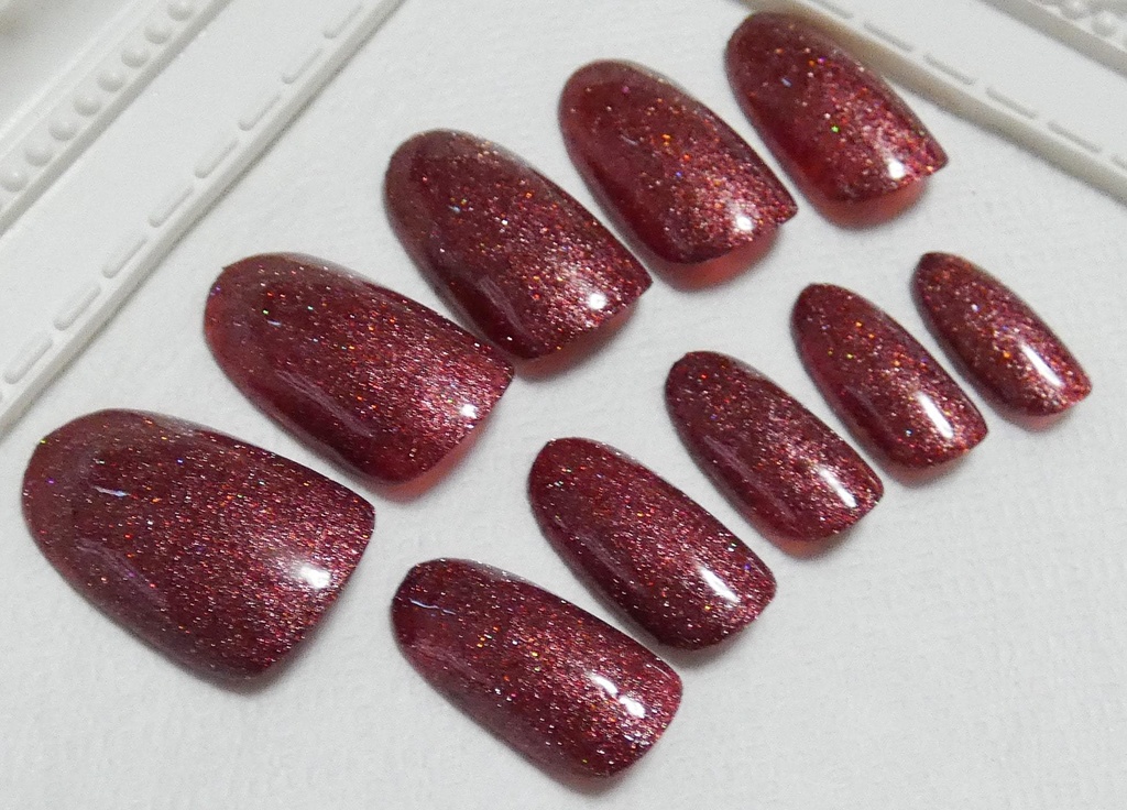 レッドウッド 推し色 ラメカラー ネイルチップ No,8