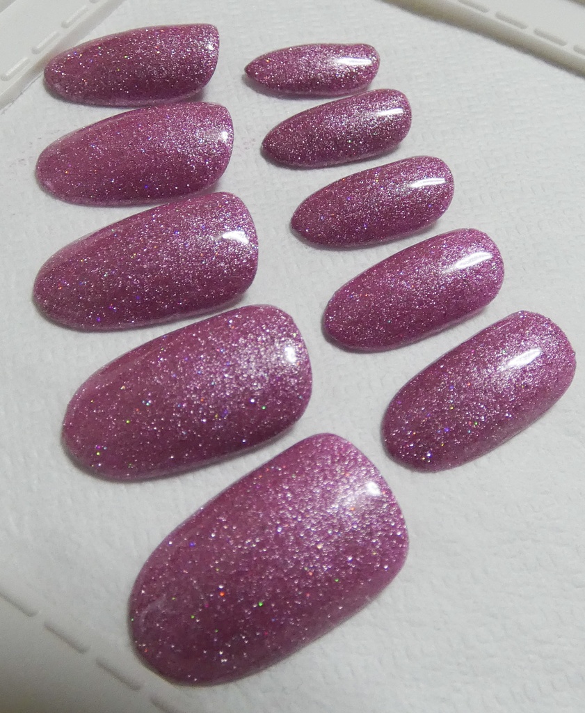 ピンク 推し色 ラメカラー ネイルチップ No,11