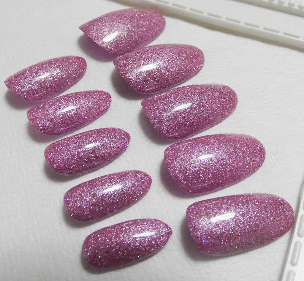 ピンク 推し色 ラメカラー ネイルチップ No,11