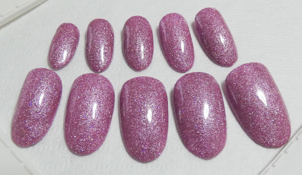 ピンク 推し色 ラメカラー ネイルチップ No,11