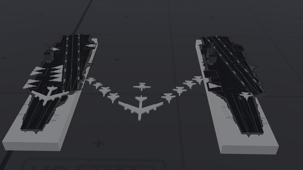 「VRChat想定」無料/FREE 2D飛行機模型 約1/72スケール