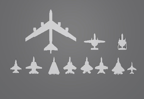 「VRChat想定」無料/FREE 2D飛行機模型 約1/72スケール