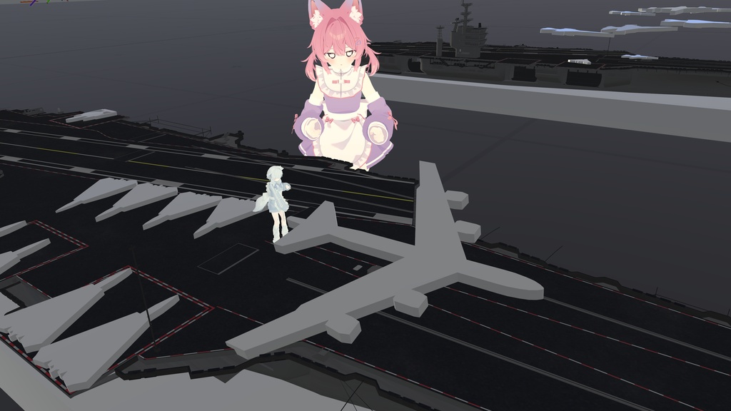 「VRChat想定」無料/FREE 2D飛行機模型 約1/72スケール