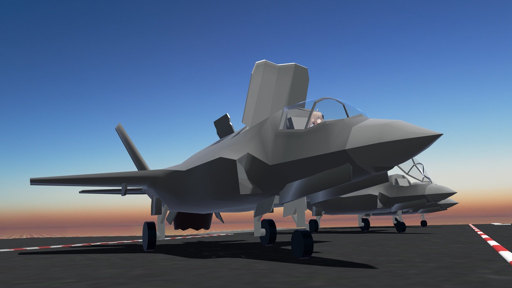 [VRChat想定]無料/Free かんたんF-35B戦闘機 sacc1.8.0