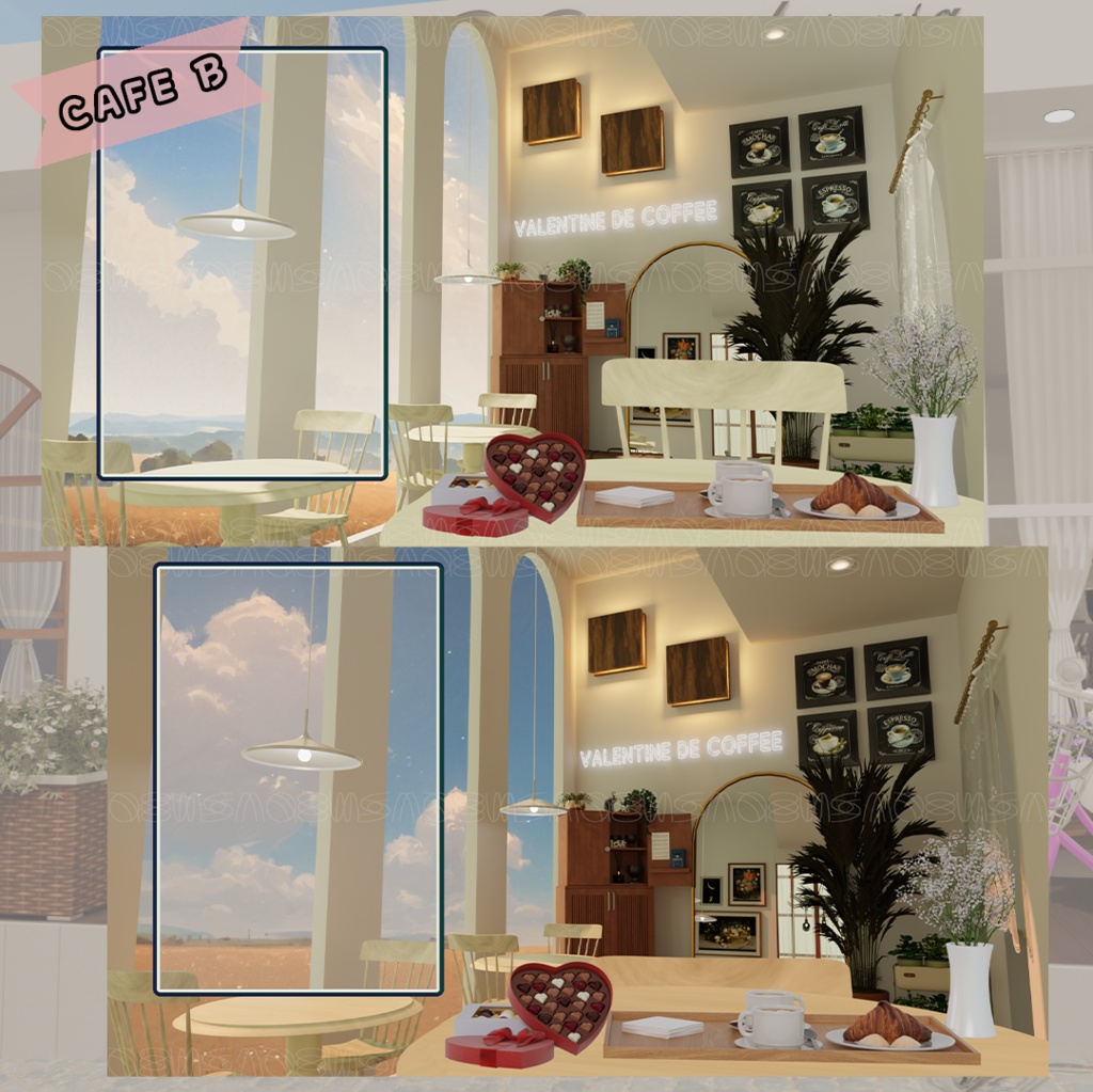 valentine's day cafe Transparent.ver (バレンタインデーカフェ 透明.ver)