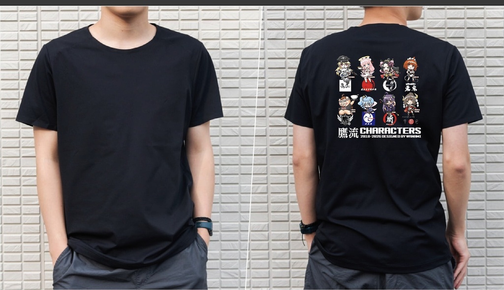 FF47 鷹流ブランドキャラ全員集合ドット絵Tシャツ