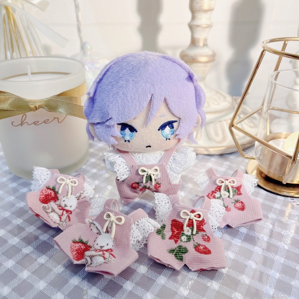 うさぎいちごサロペット(ピンク)