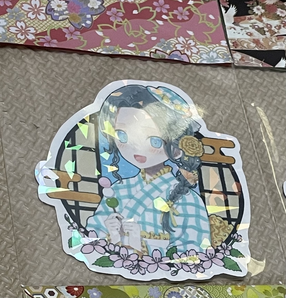花ごよみの少女達　ホログラムステッカー