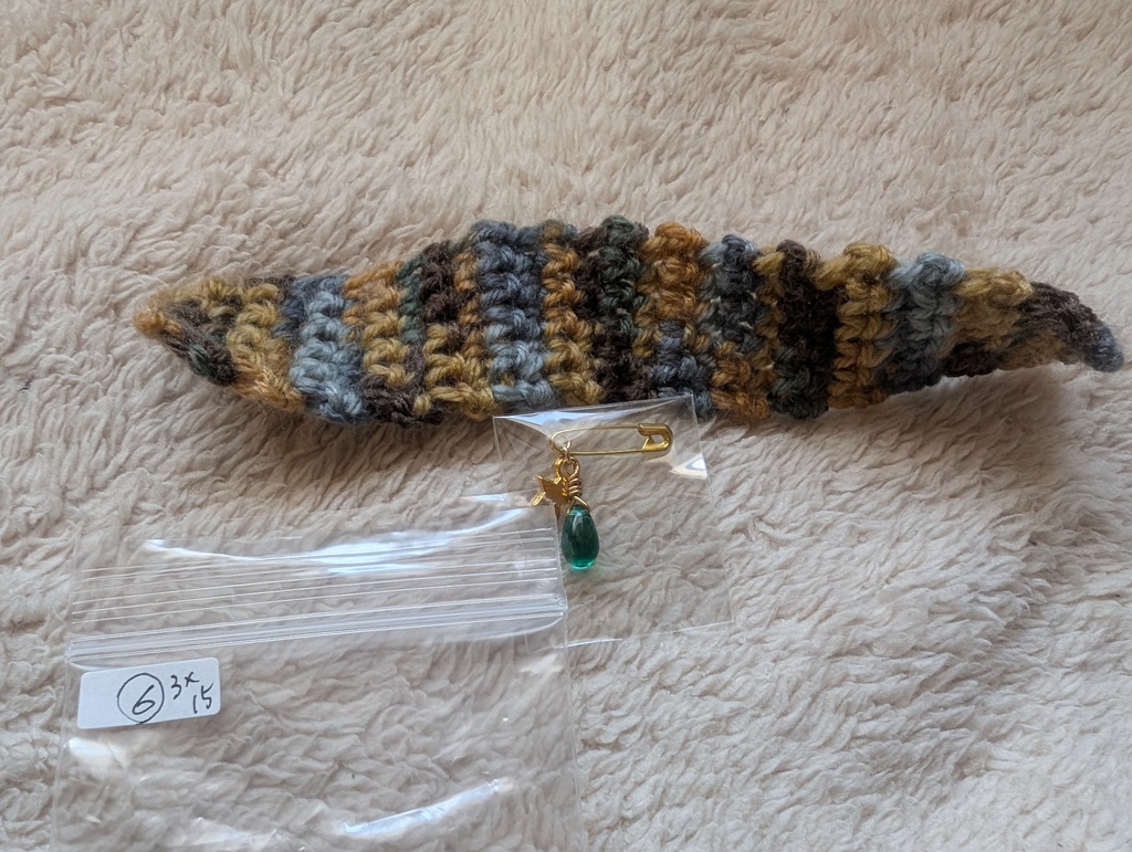 ぬい用 ざっくり ニットマフラー&ストールピン