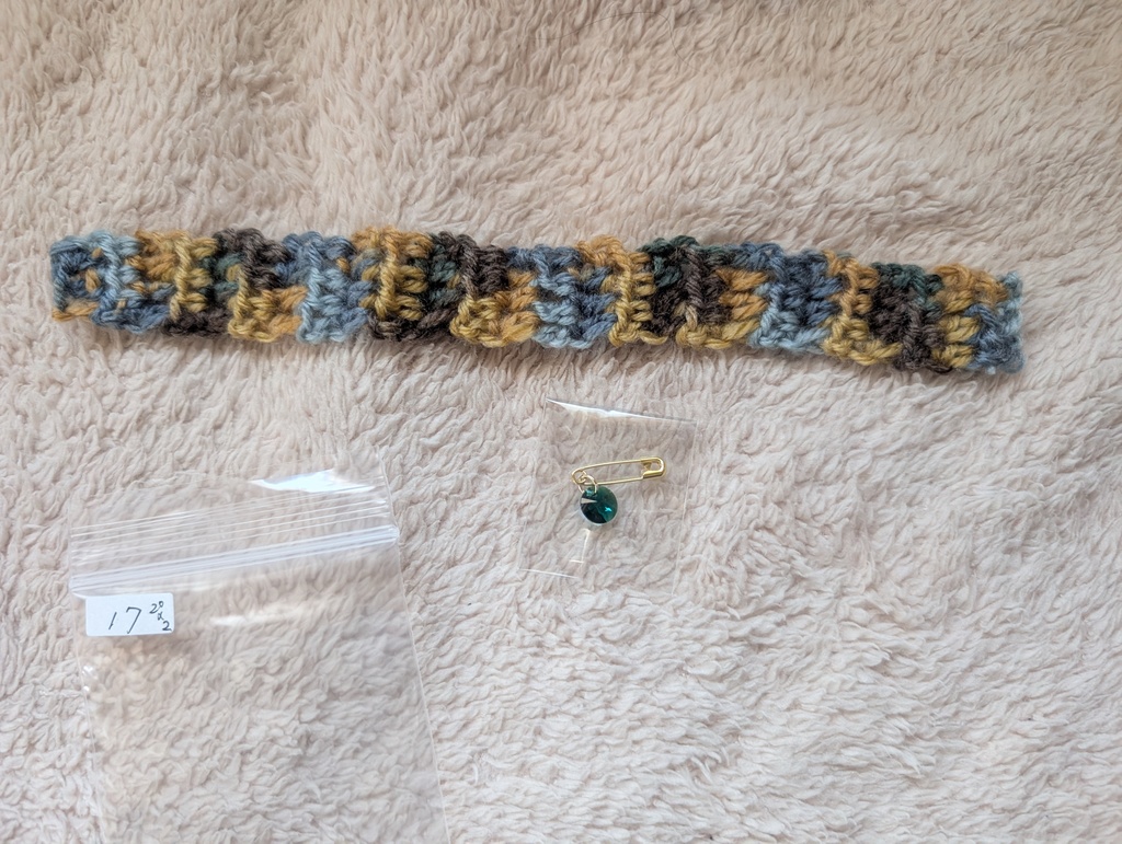 ぬい用 ざっくり ニットマフラー&ストールピン