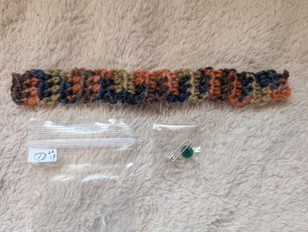 ぬい用 ざっくり ニットマフラー&ストールピン