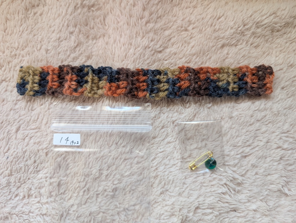 ぬい用 ざっくり ニットマフラー&ストールピン