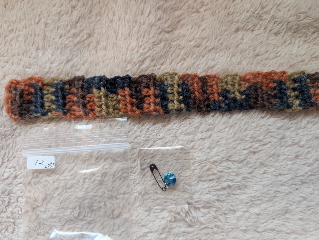 ぬい用 ざっくり ニットマフラー&ストールピン