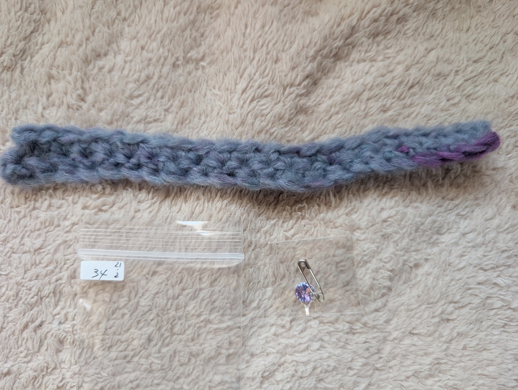 ぬい用 ざっくり ニットマフラー&ストールピン