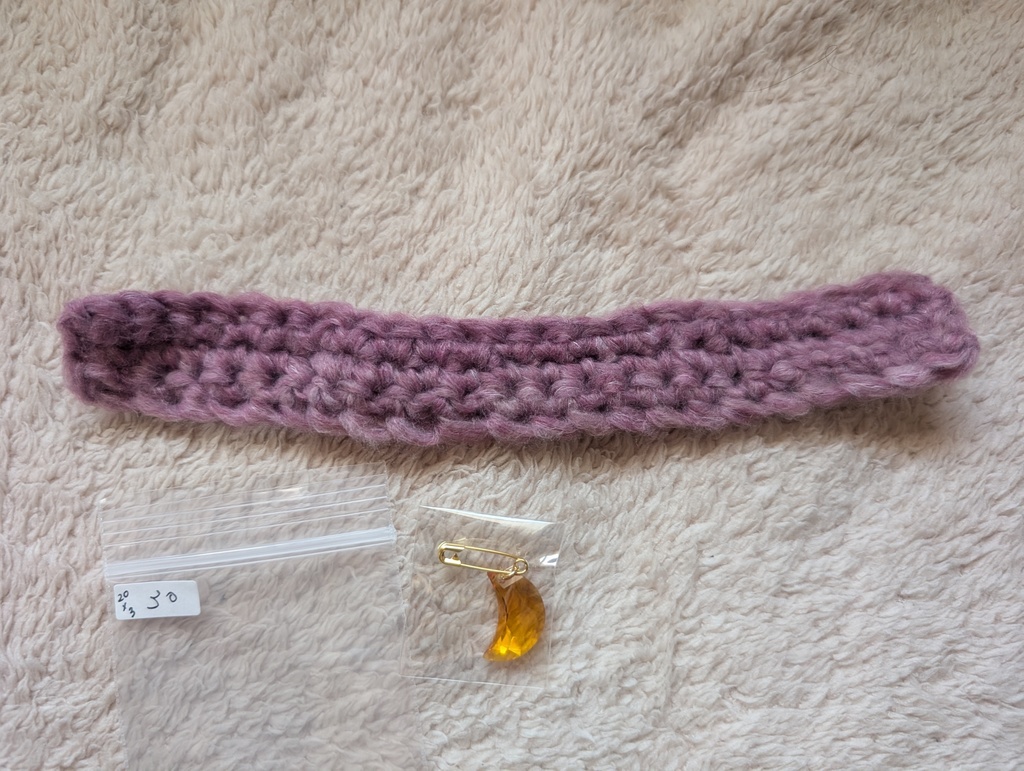 ぬい用 ざっくり ニットマフラー&ストールピン