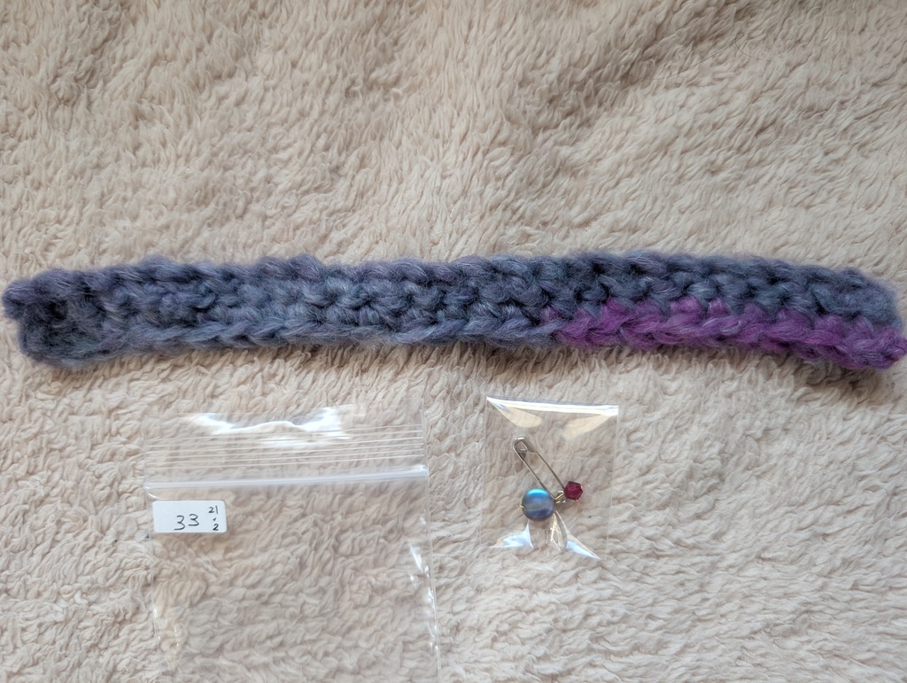 ぬい用 ざっくり ニットマフラー&ストールピン