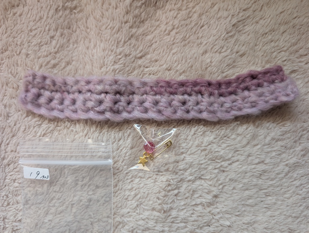 ぬい用 ざっくり ニットマフラー&ストールピン