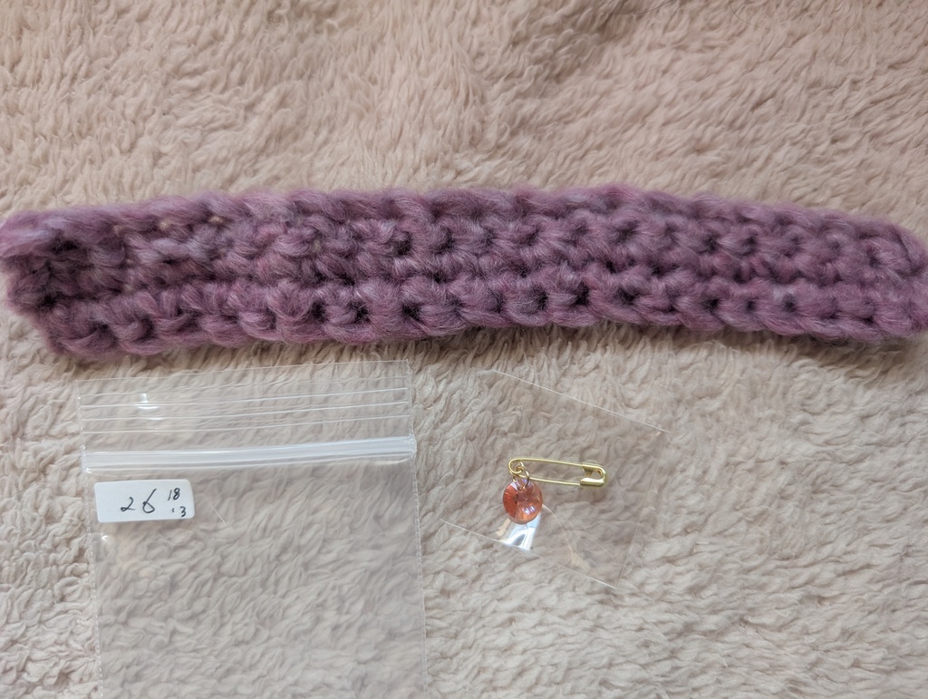 ぬい用 ざっくり ニットマフラー&ストールピン