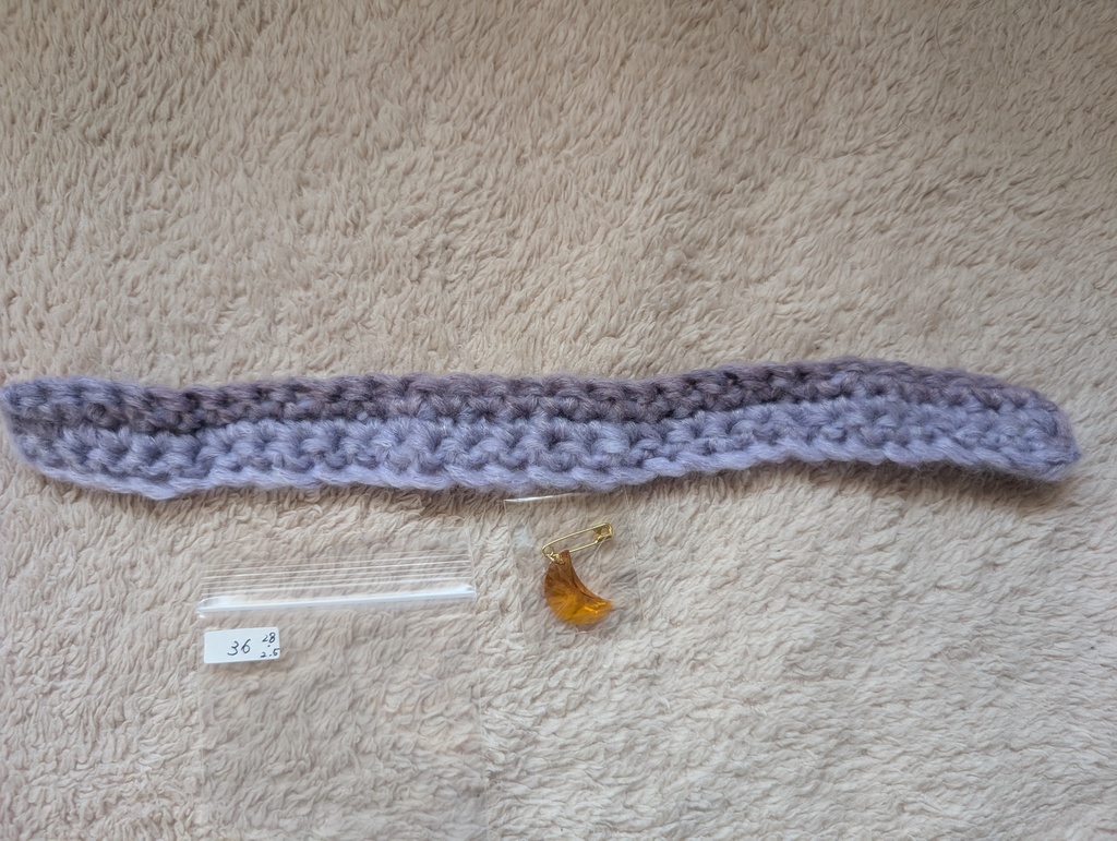 ぬい用 ざっくり ニットマフラー&ストールピン