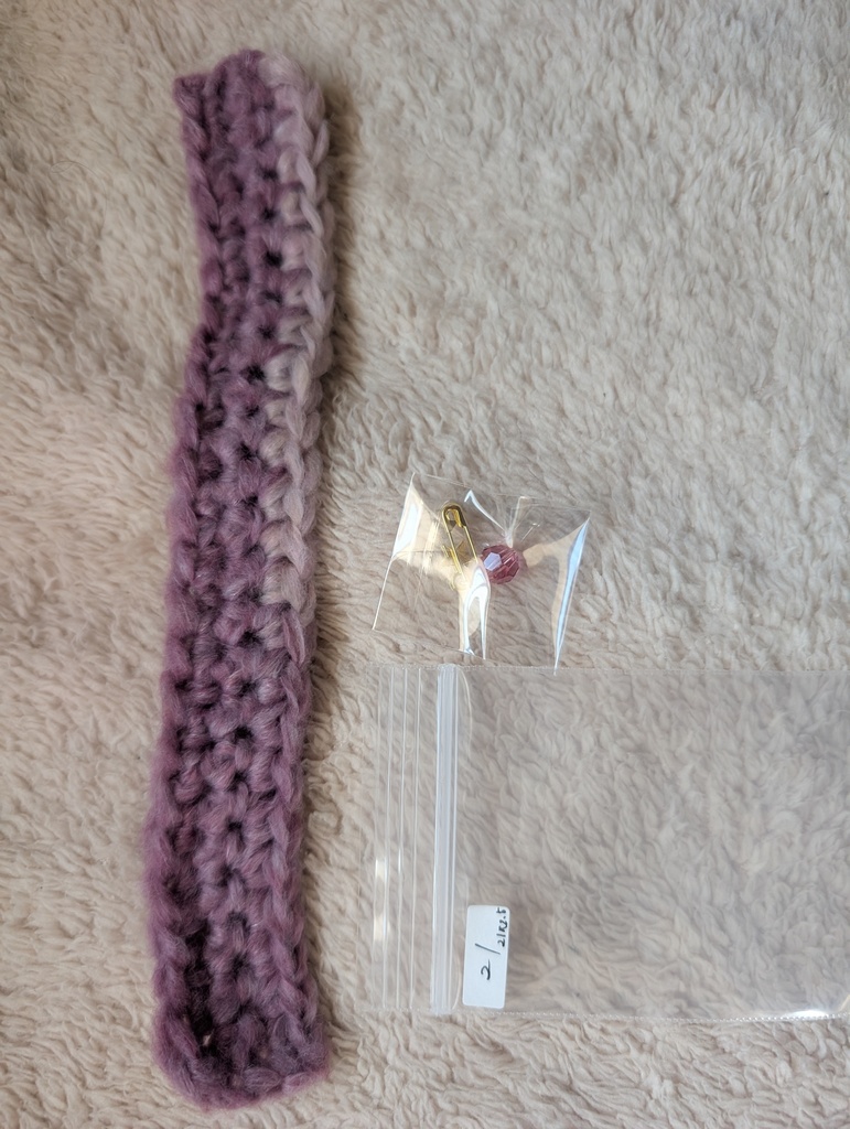 ぬい用 ざっくり ニットマフラー&ストールピン