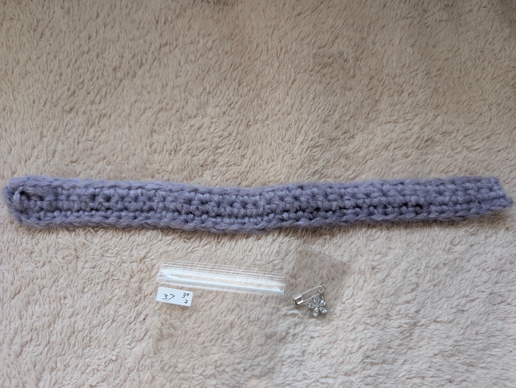 ぬい用 ざっくり ニットマフラー&ストールピン
