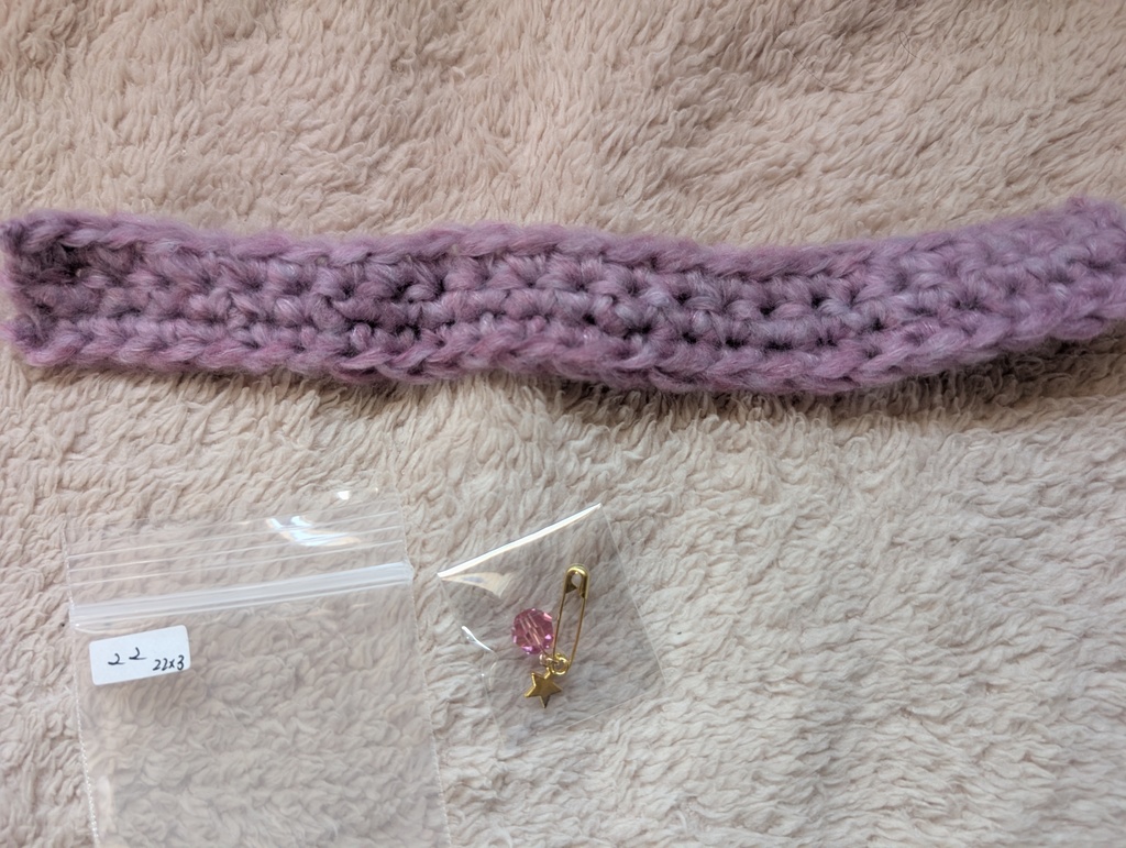 ぬい用 ざっくり ニットマフラー&ストールピン