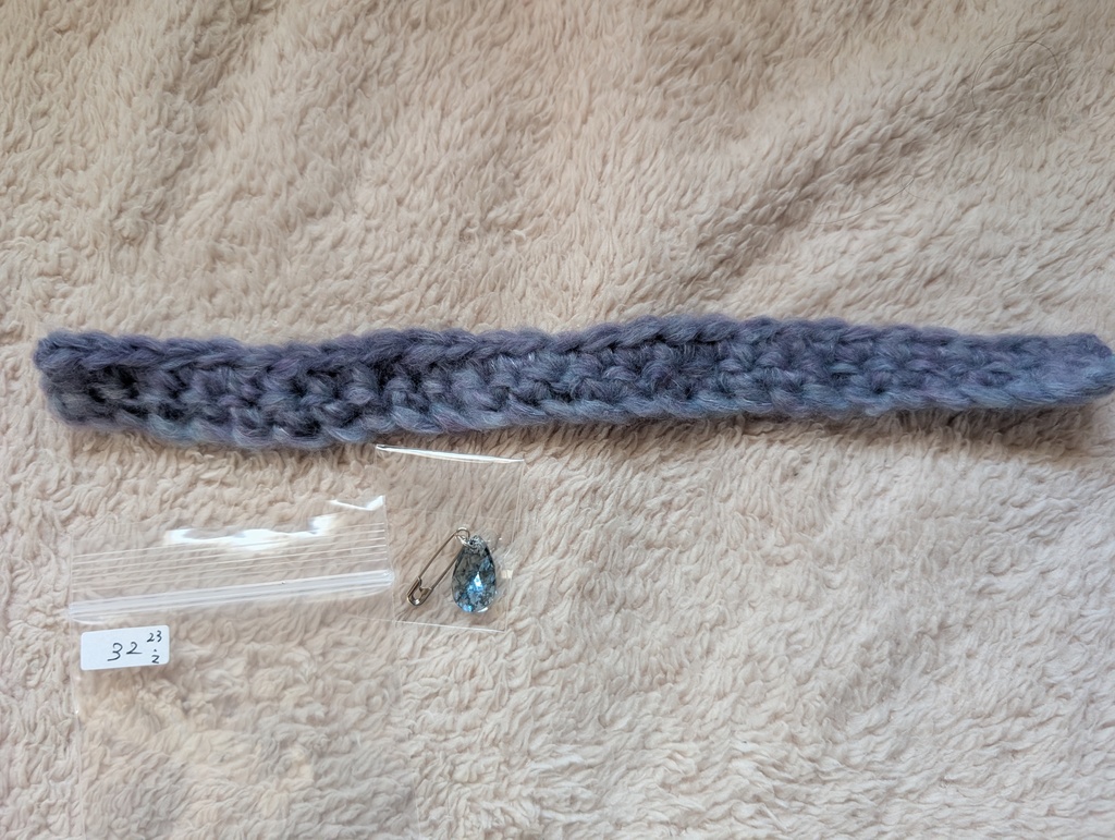 ぬい用 ざっくり ニットマフラー&ストールピン