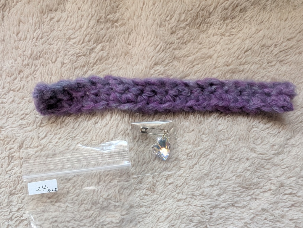 ぬい用 ざっくり ニットマフラー&ストールピン