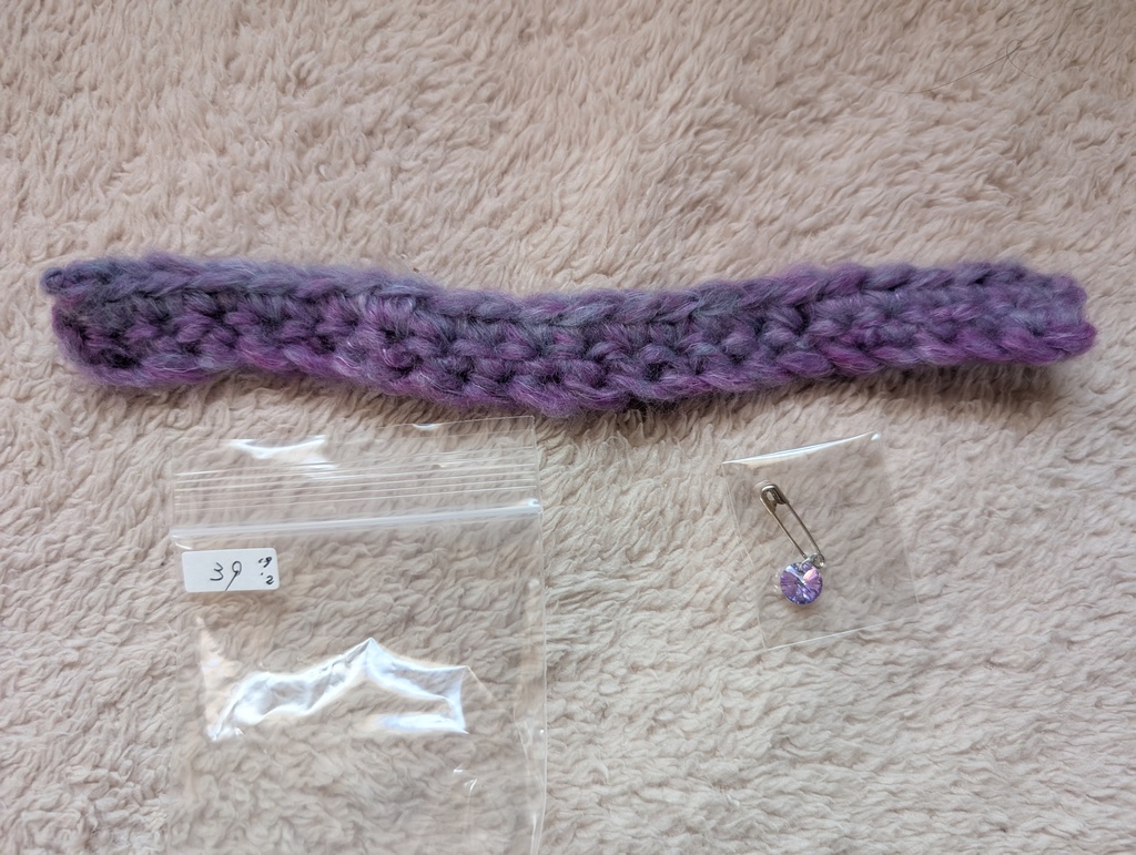 ぬい用 ざっくり ニットマフラー&ストールピン