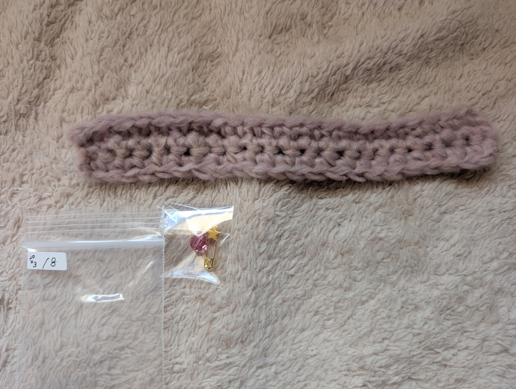 ぬい用 ざっくり ニットマフラー&ストールピン