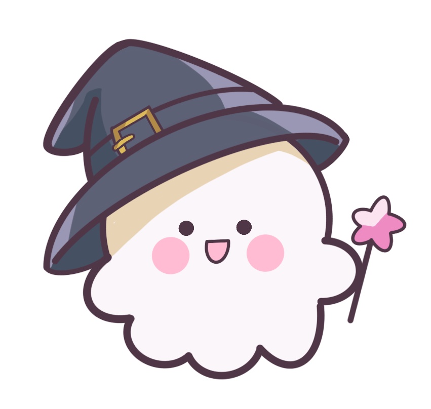 頭にちょこんと♪おばけ