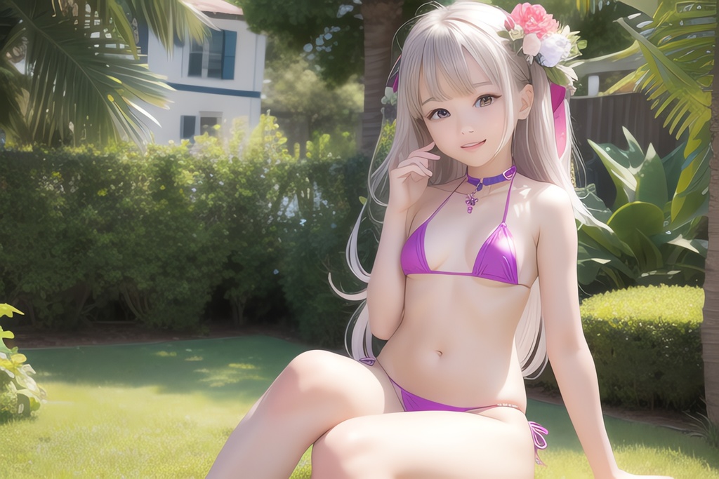 ちっぱいマイクロビキニ美少女CGイラスト集※リアル