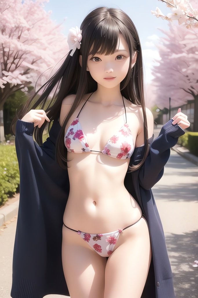 桜の季節と純白の美少女AIイラスト集リアル その5