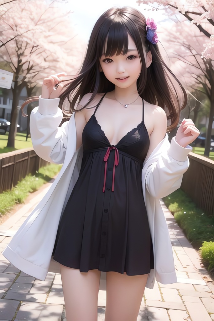 桜の季節と純白の美少女AIイラスト集リアル その5