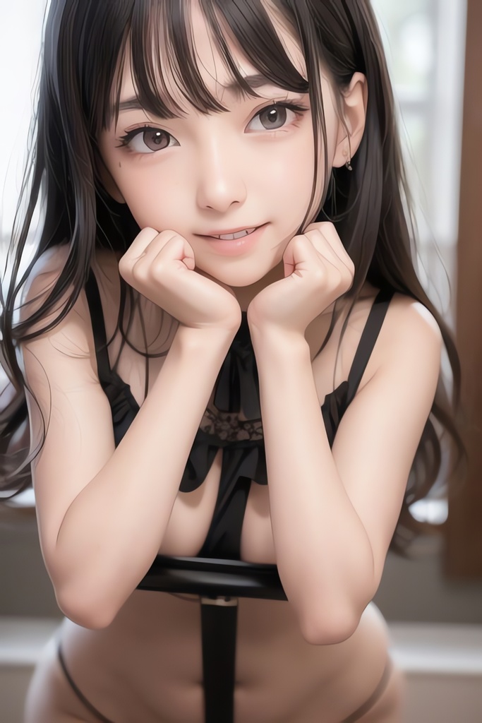 黒髪の水着美少女AIイラスト集※リアル その2