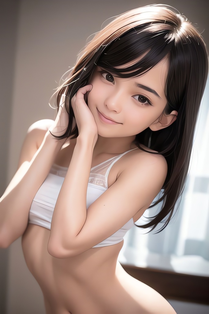 黒髪の水着美少女AIイラスト集※リアル その2