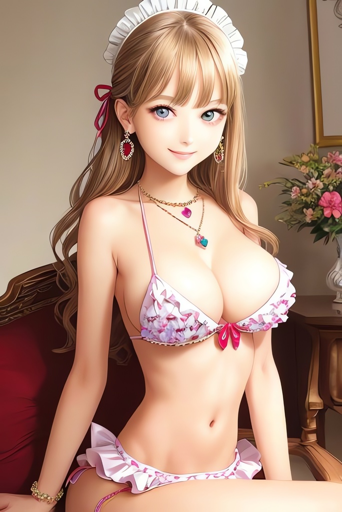 【500枚】マイクロビキニメイド美少女AIイラスト集※アニメ