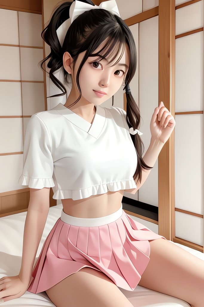 髪を結んだ美少女AIイラスト集※リアル